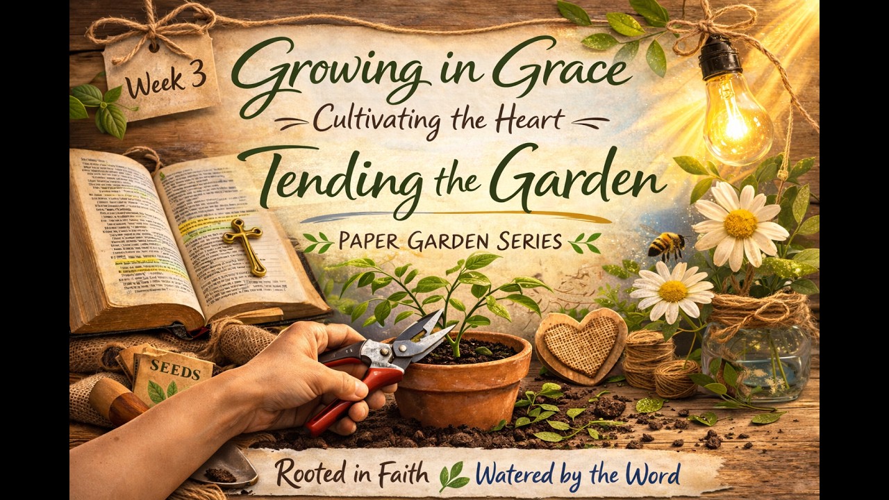 Tending the Garden 🌿 Pruning for Spiritual Growth | Week 3 Paper Garden Series