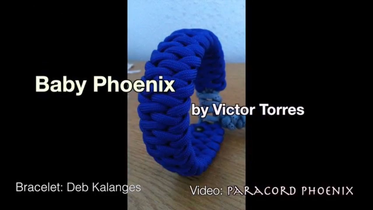 The Baby Phoenix Paracord Bracelet design by Victor Torres 4-strand.
