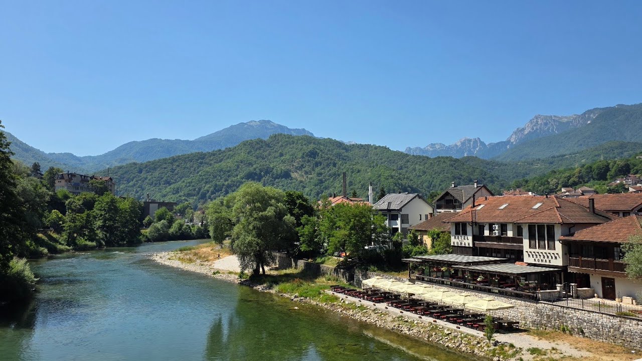 Konjic, a historic city in Bosnia Herzegovina | Sarajevo to Mostar car trip | Ottoman era bridge