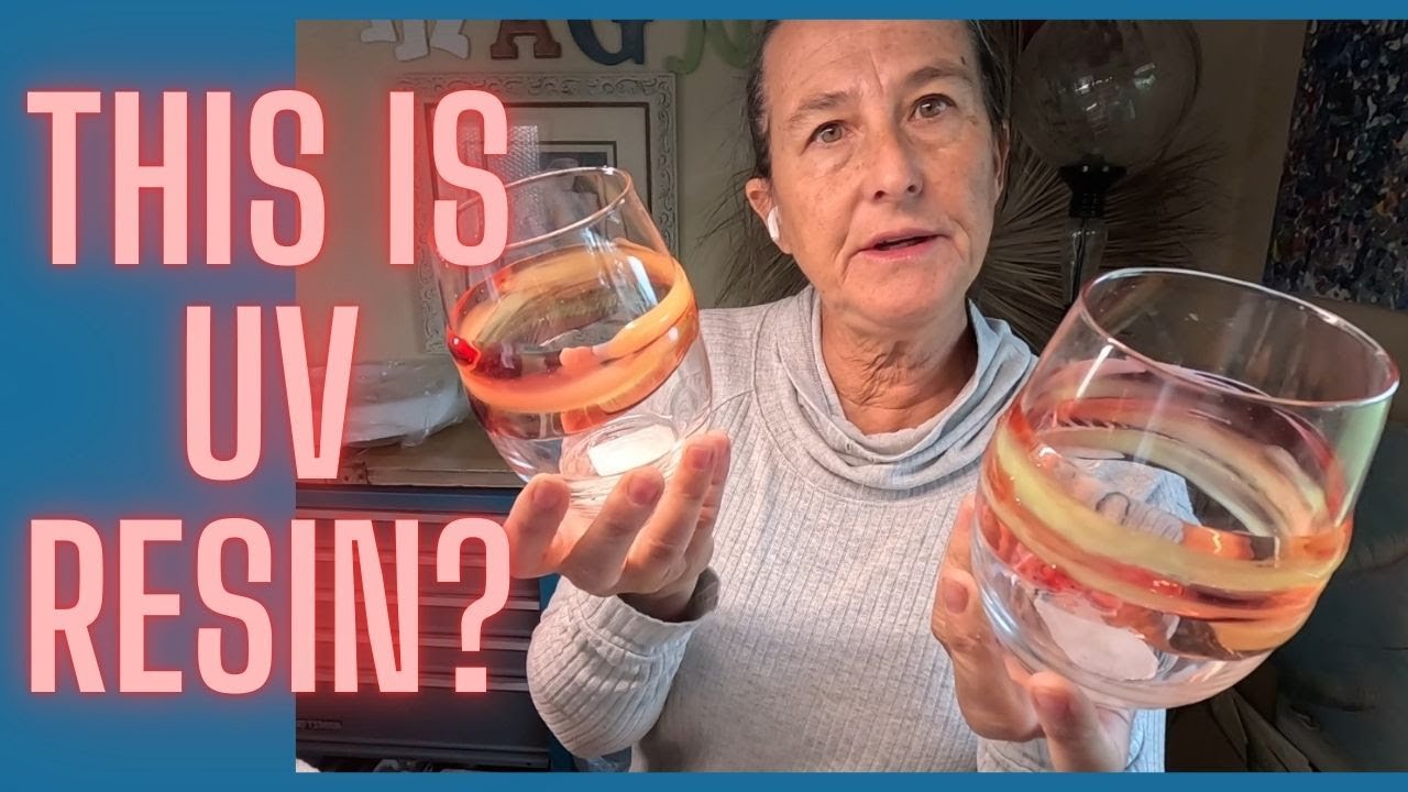 THIS IS A GAME-CHANGER! Make stunning wine glasses with UV resin! #resinart #wineglasses