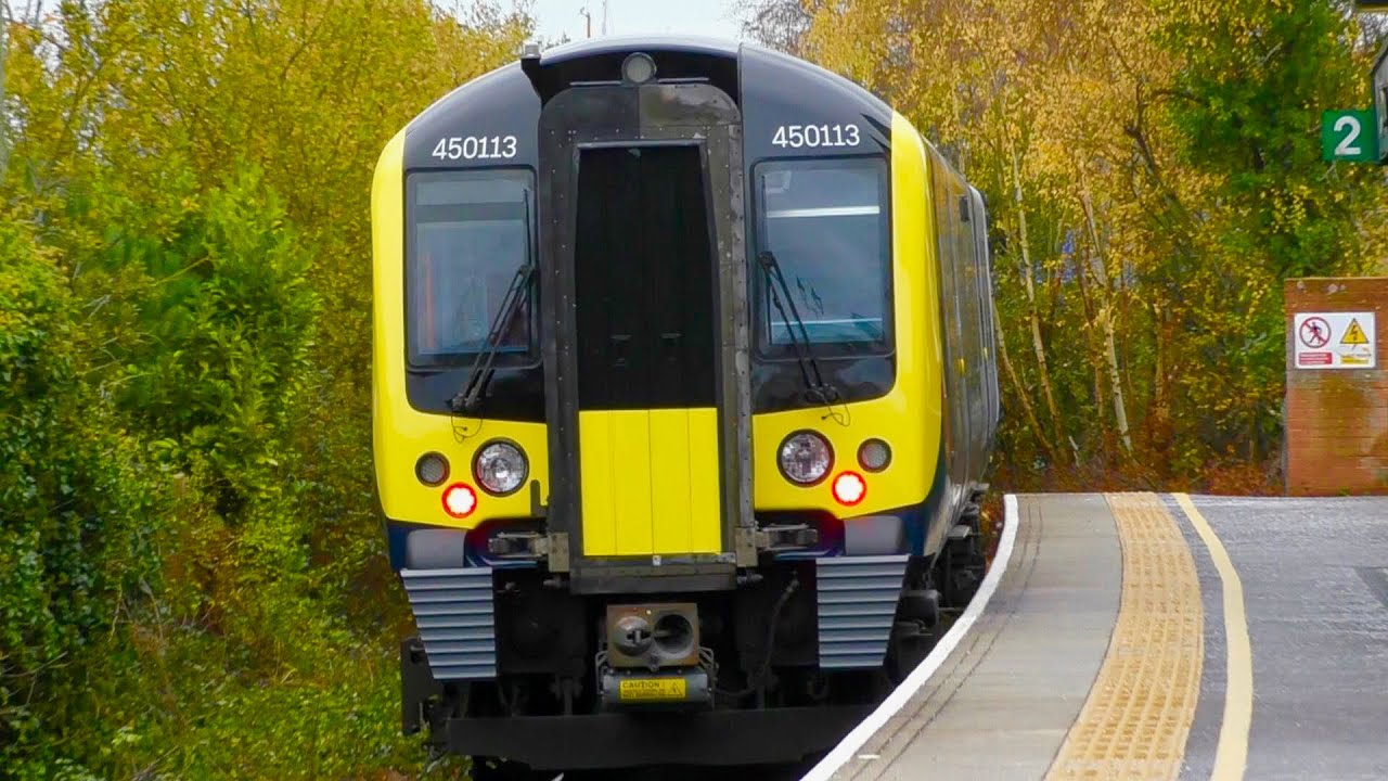 SWR 450113 In SWR Livery On The Lymington Branch At Pier/Town Stations - Wednesday 2nd December 2020