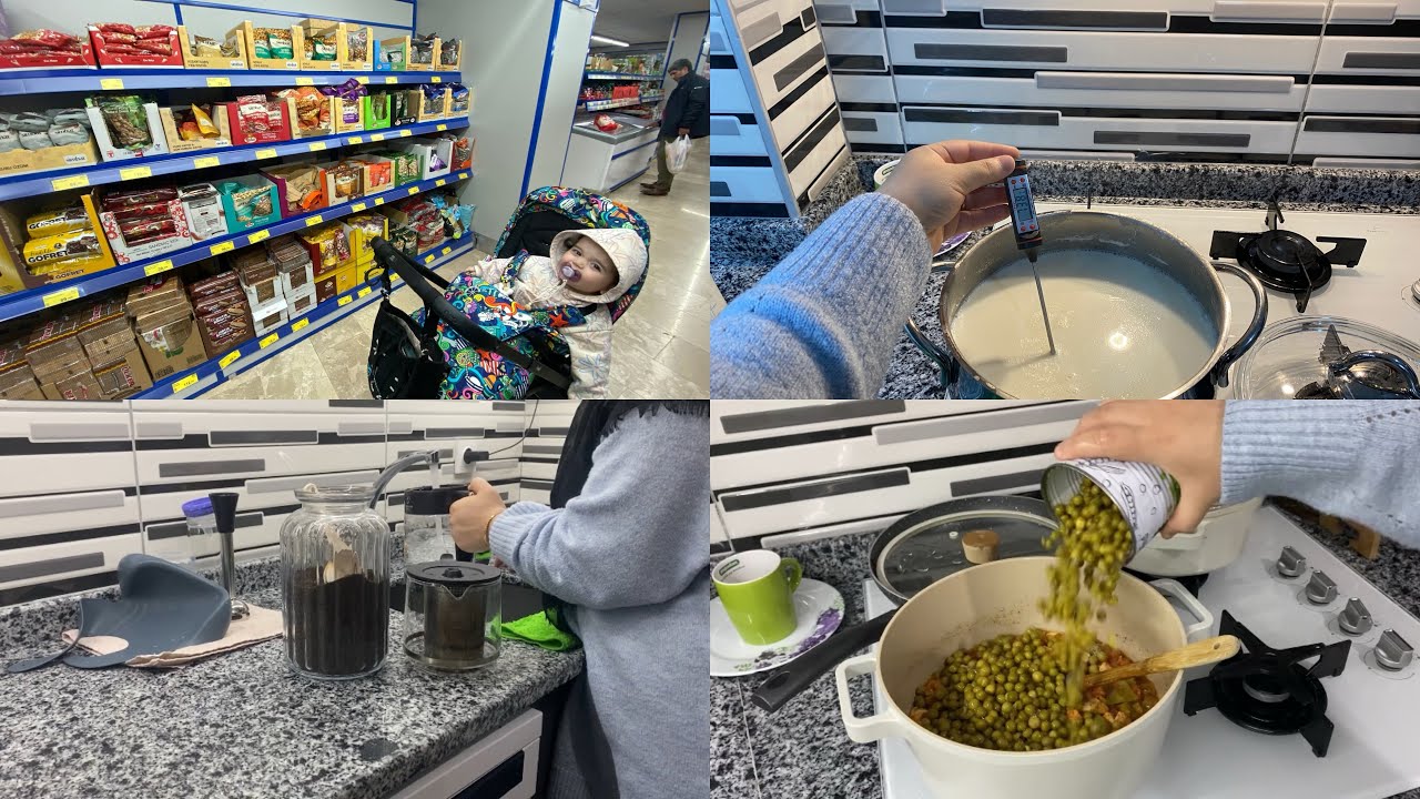 Market Turu / Akşam yemeği / Taş gibi yoğurt mayalama / Günlük vlog / Ev hanımının Günlük mesaisi