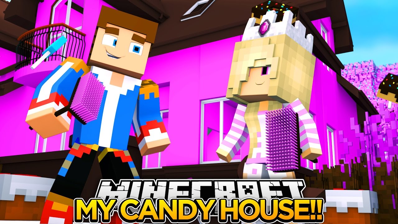 MOVING INTO MY CANDY HOUSE w/ LITTLE DONNY!!!- Baby Leah Minecraft Roleplay!.