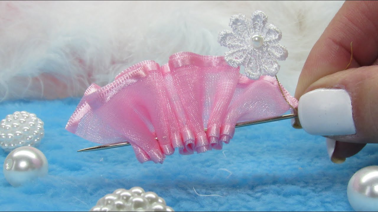 🌺😍😘FLOR DE ORGANZA, LINDA NA FAIXA PARA BEBÊ!!!ORGANZA FLOWER, BEAUTIFUL IN BABY BAND!!!😘😍🌺