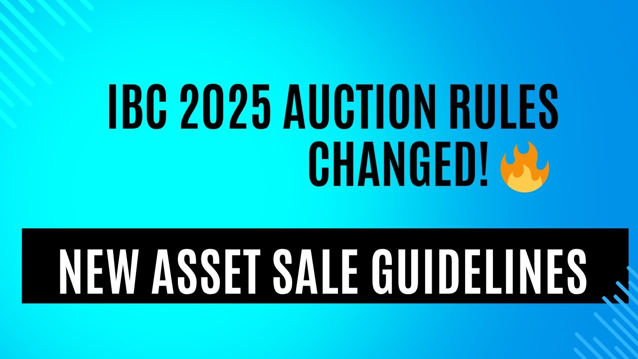 IBC 2025: New Auction & Private Sale Rules Explained | Liquidation Asset Sale Process | IBBI Update
