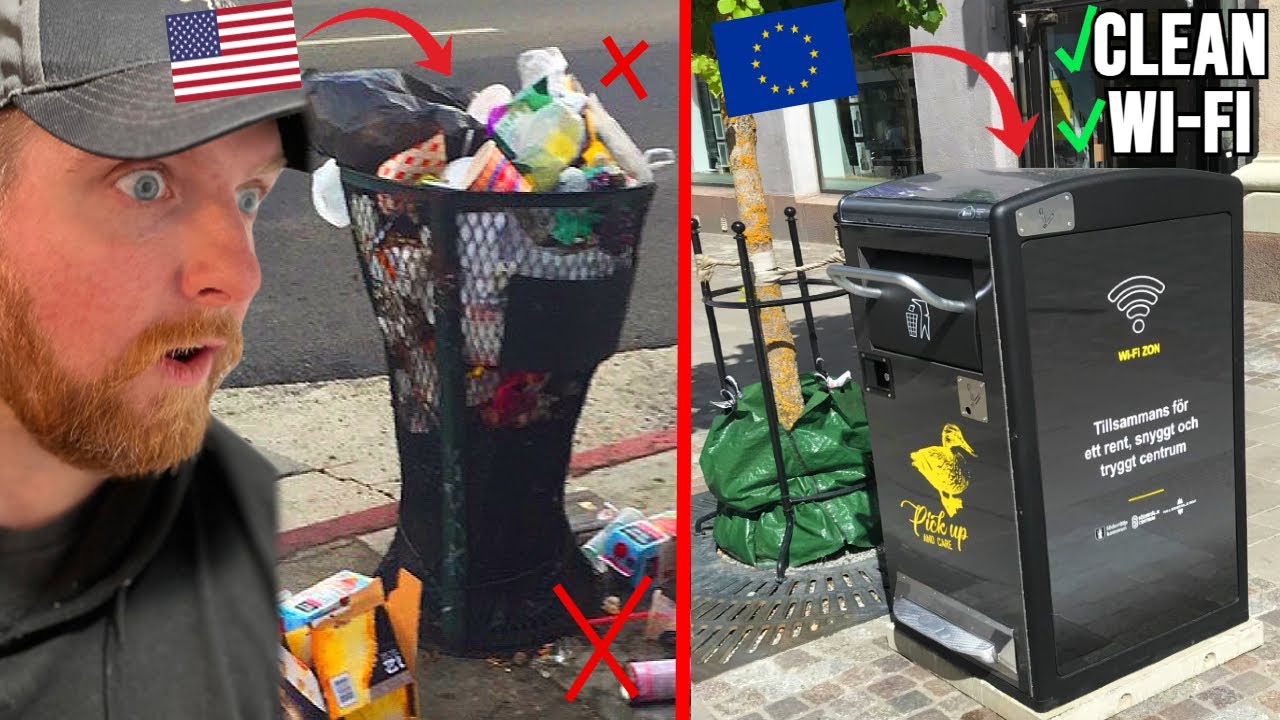American Reacts to Futuristic Things in Europe that Make The US Look Old...