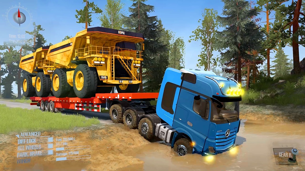SpinTires: MudRunner GamePlay | Truck vs Extreme Broken Road with Speed Bumps | Ep.60 #MudRunner