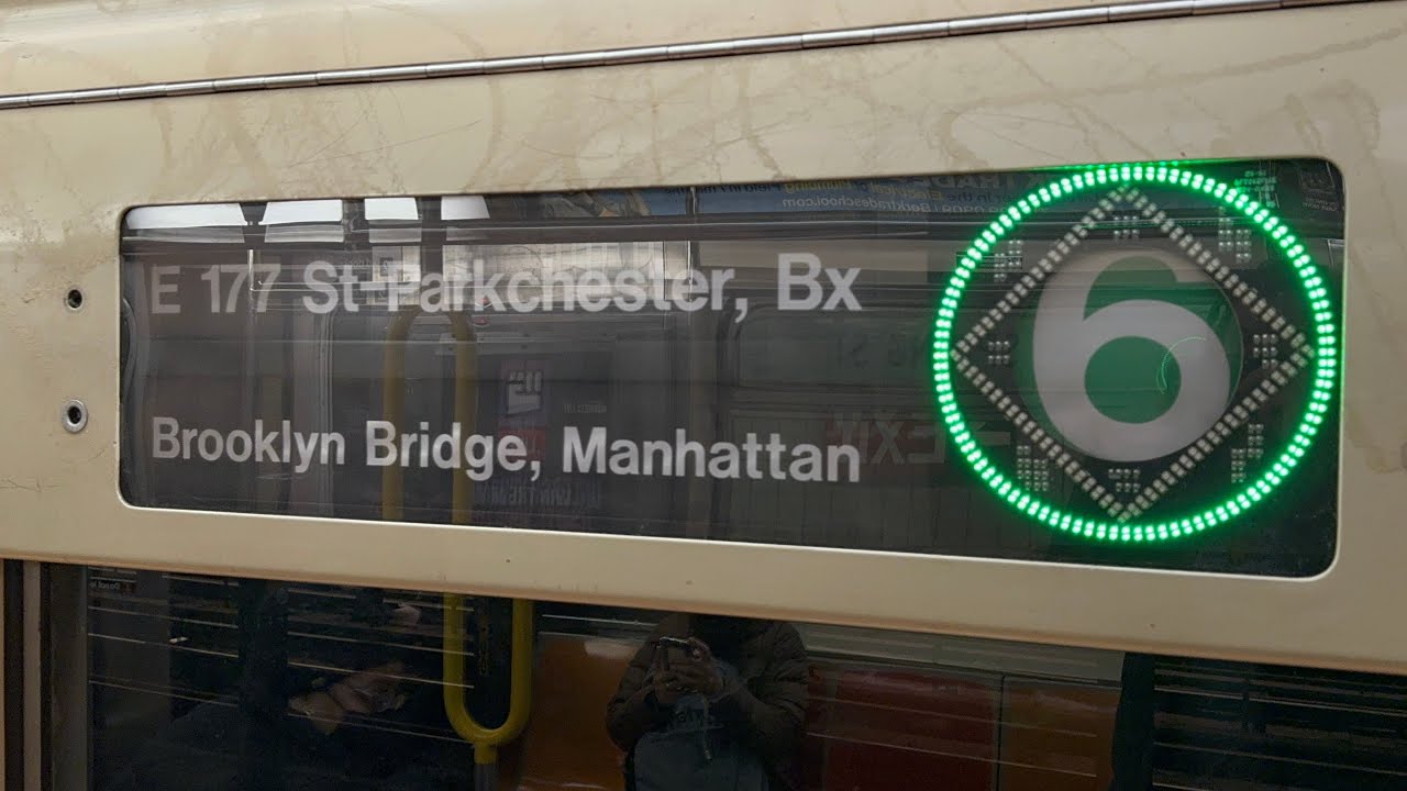 IRT Lexington Av Local: R62A (6) Local Train [Brooklyn Bridge-City Hall to Parkchester-E 177 St #2]