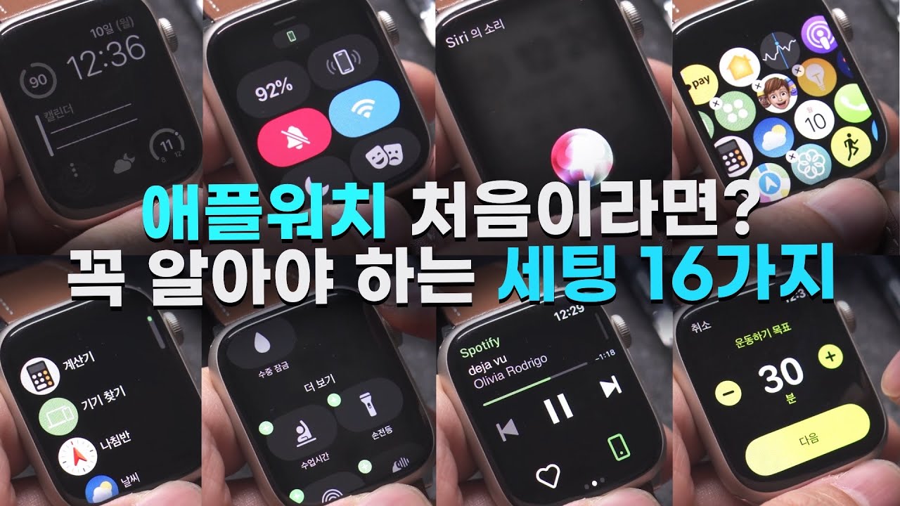 애플워치 필수설정 16가지 | 자동 음악 제거, 시리, 어플 세팅 방법 등