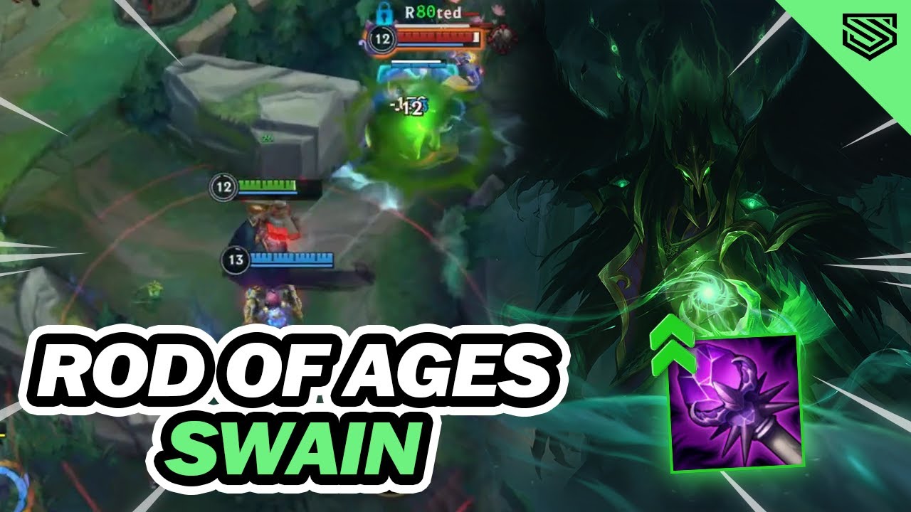SWAIN SUPPORT MOST DAMAGE 🔥 ROD OF AGES BUFF Swain Wild Rift Gameplay