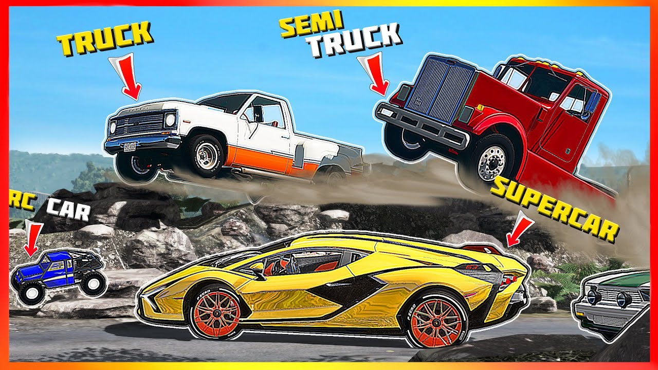 Which car is best for passing the obstacle course? - BeamNG Drive