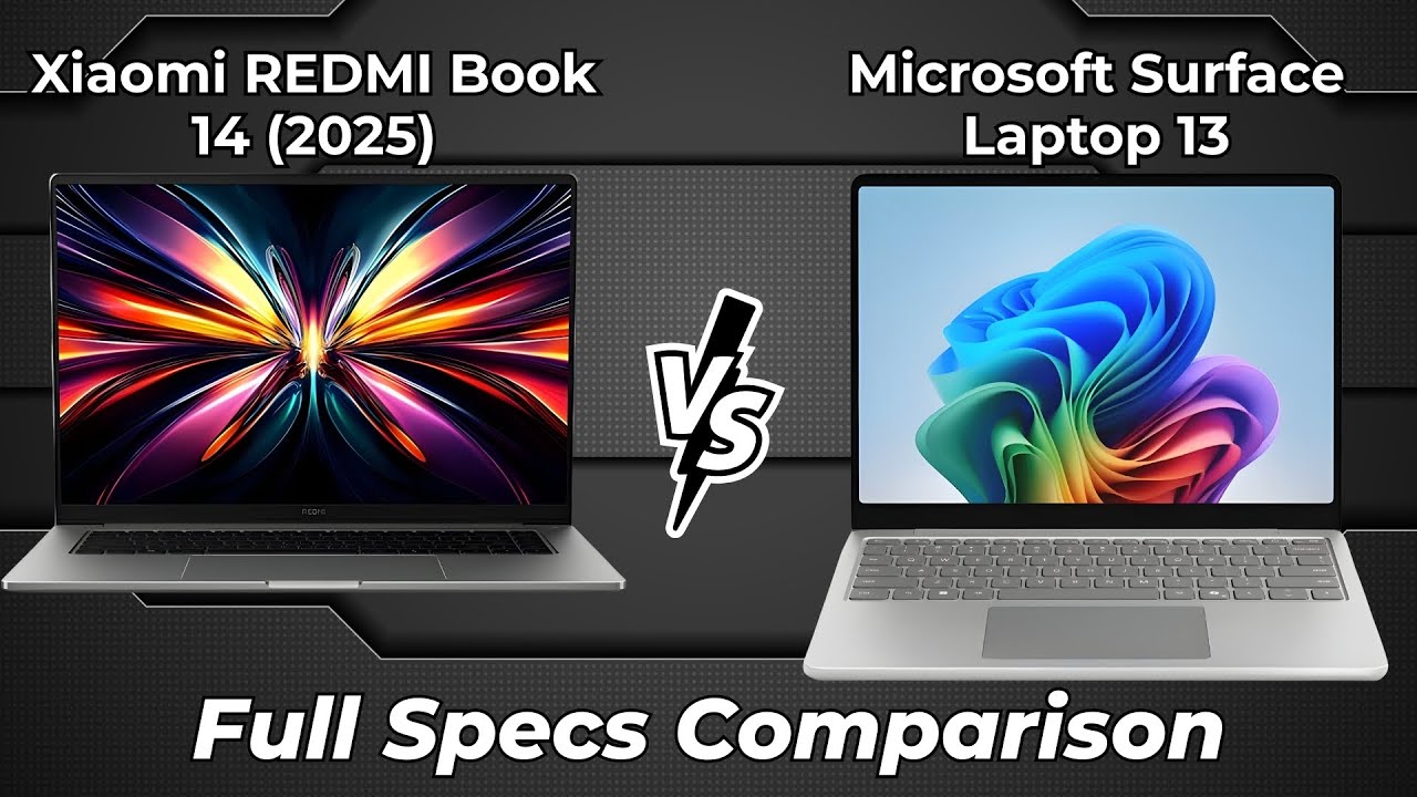 Xiaomi REDMI Book 14 2025 vs Microsoft Surface Laptop 13 🔥 Full Specs Comparison