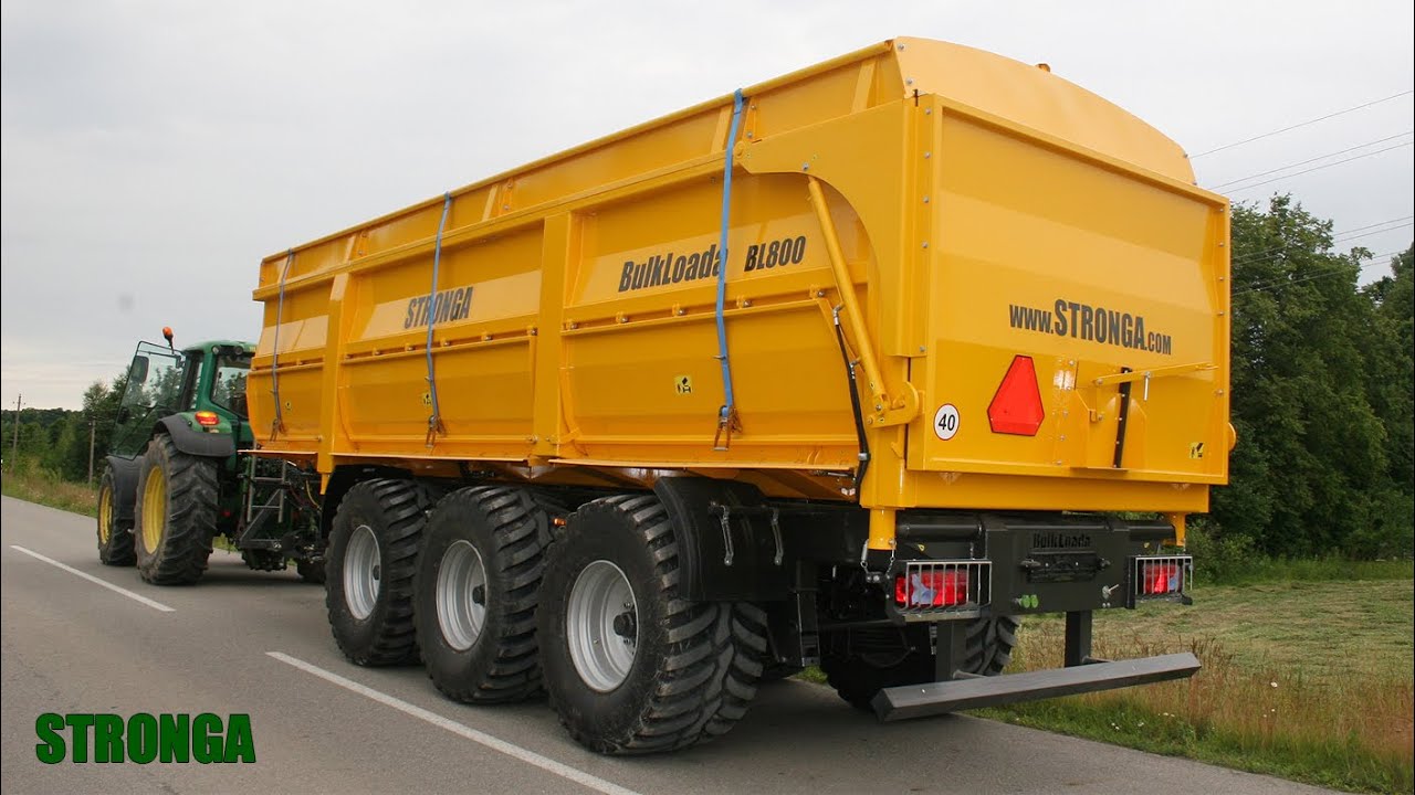 Aukšto našumo Stronga BulkLoada BL800 2WT trijų ašių žemės ūkio priekaba