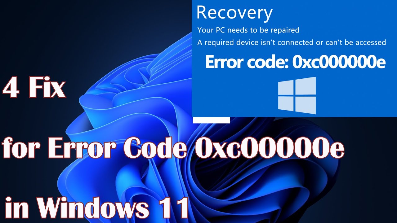 Windows 11 - 4 Исправление ошибки с кодом 0xc00000e