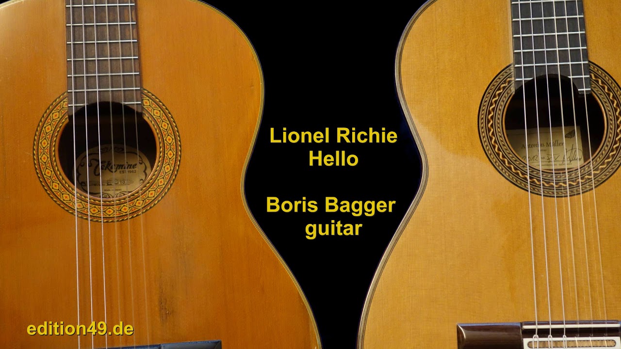 Hello Lionel Richie Boris Bagger Gitarre Guitar Taylor Takamine M&uuml;ller