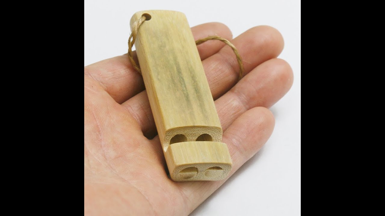 双腔共鸣竹口哨的制作 How to make a  double hole bamboo whistle