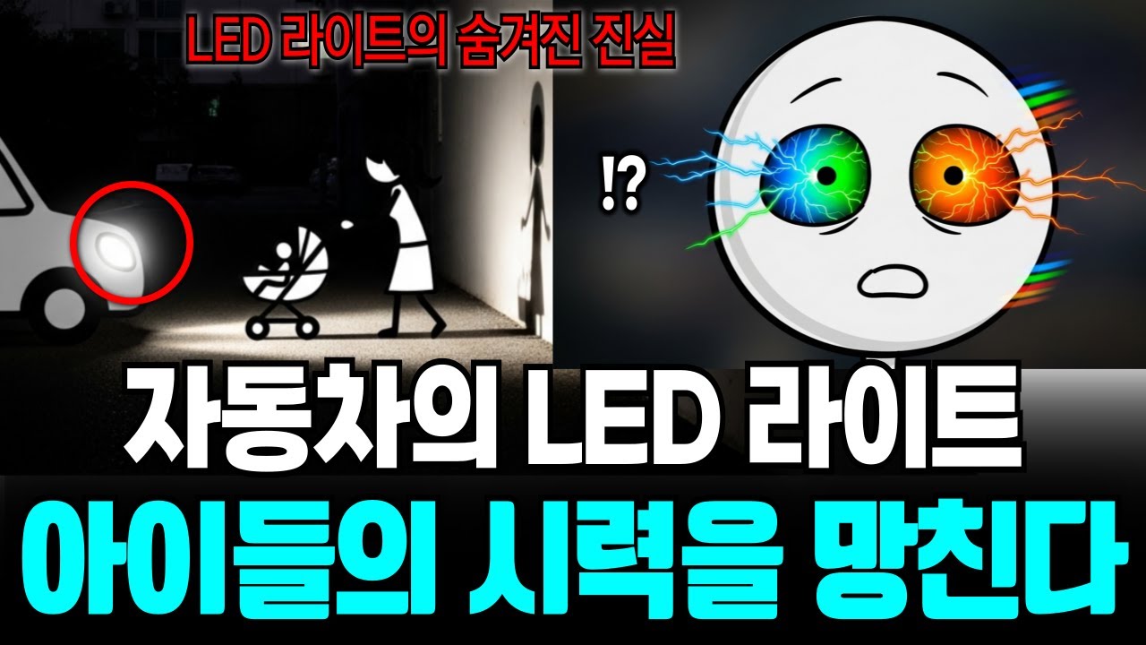자동차의 LED 라이트 아이들의 시력을 망친다