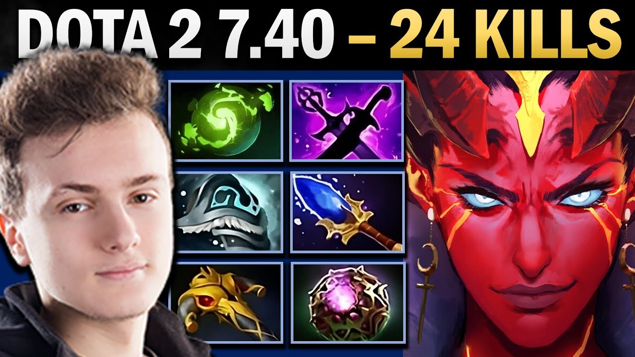 Queen of Pain Pro Mid with Octarine and 1000 GPM - Gameplay Dota