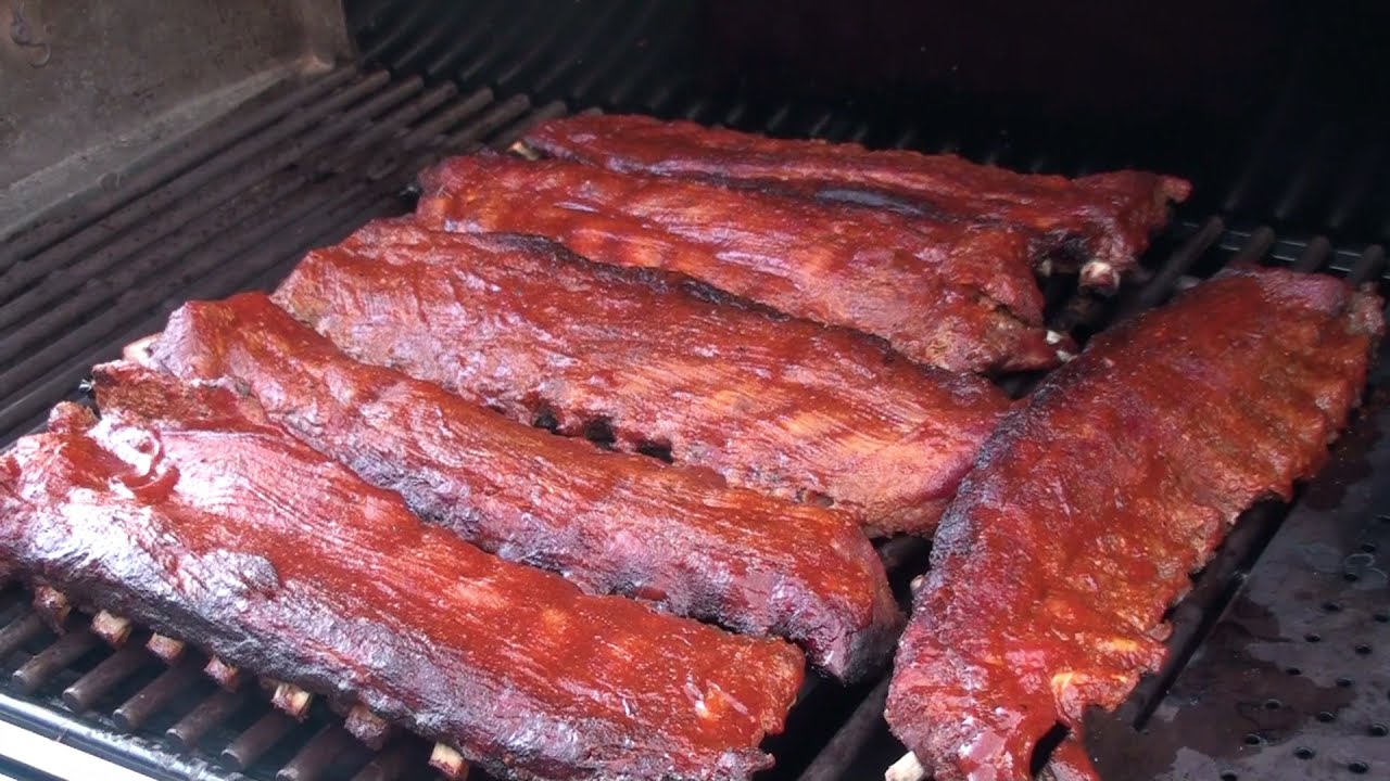 Spareribs gesmokert vom Gasgrill 321er Methode