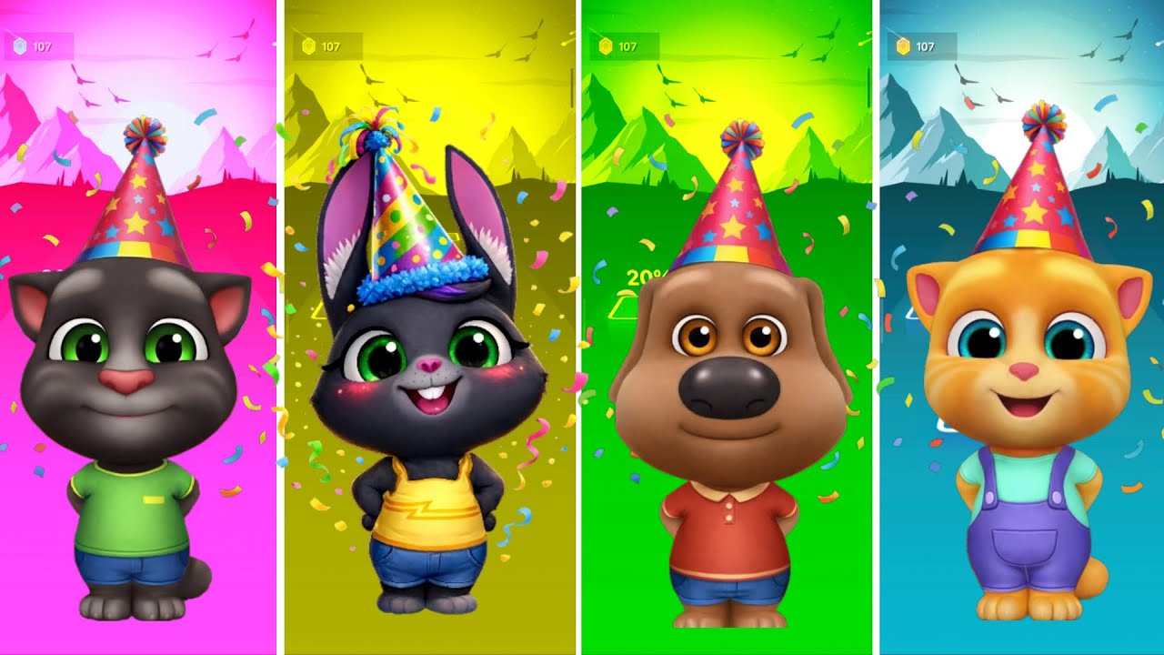 Talking Tom Friends 🎉Birthday Party | Tiles Hop 🎶  Coffin Dance Song Cover | Episode 51