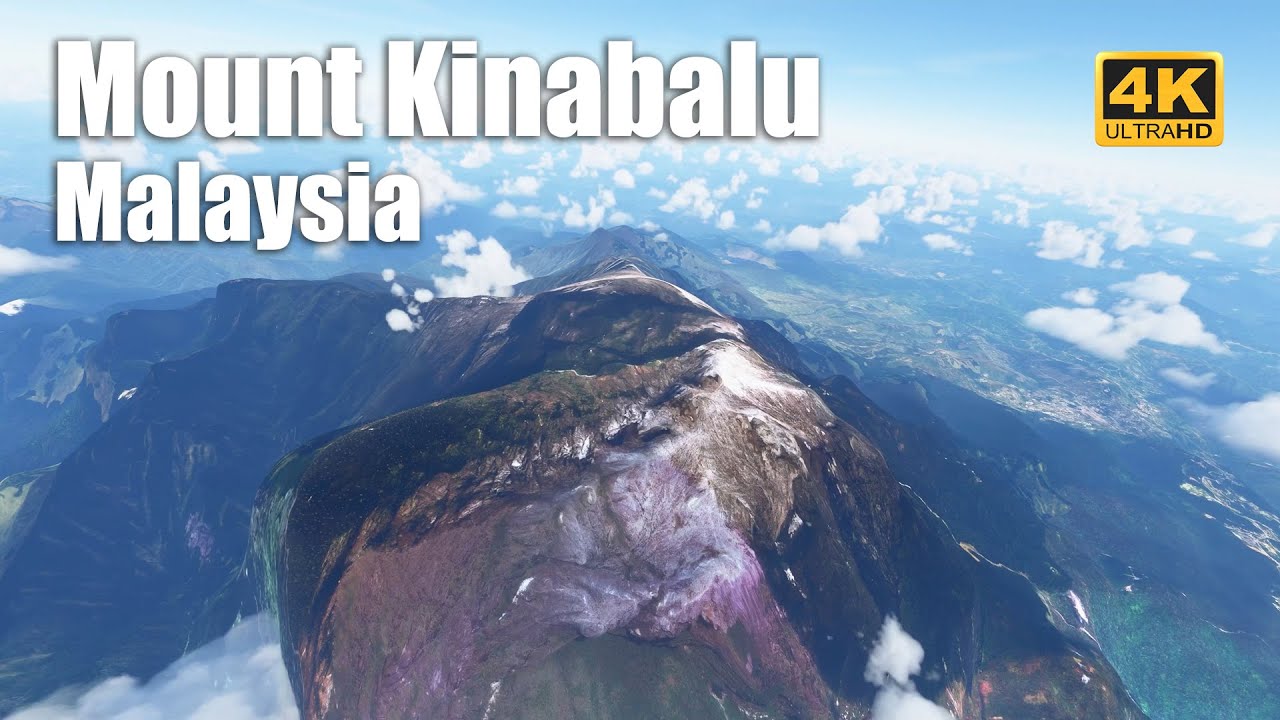 Fly over Mount Kinabalu - Malaysia - 4K | Musical Showcase | Microsoft Flight Simulator