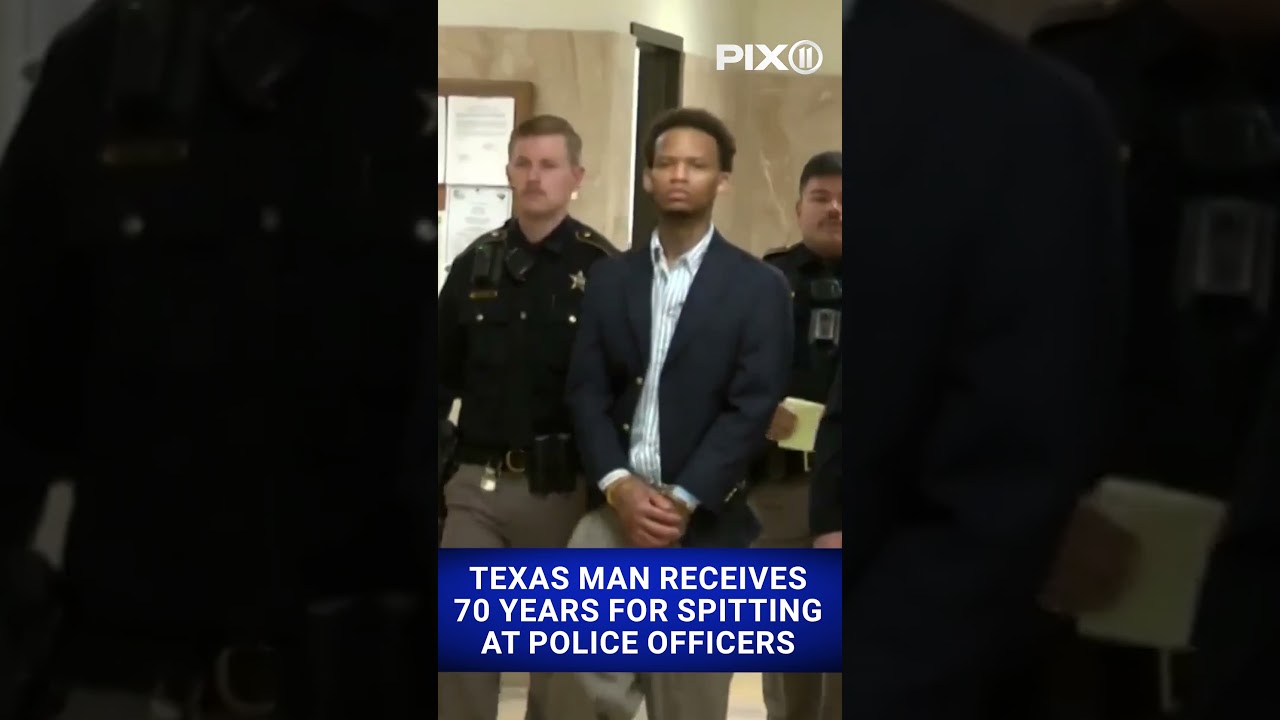 #shorts Texas man receives 70 years for spitting at police officers