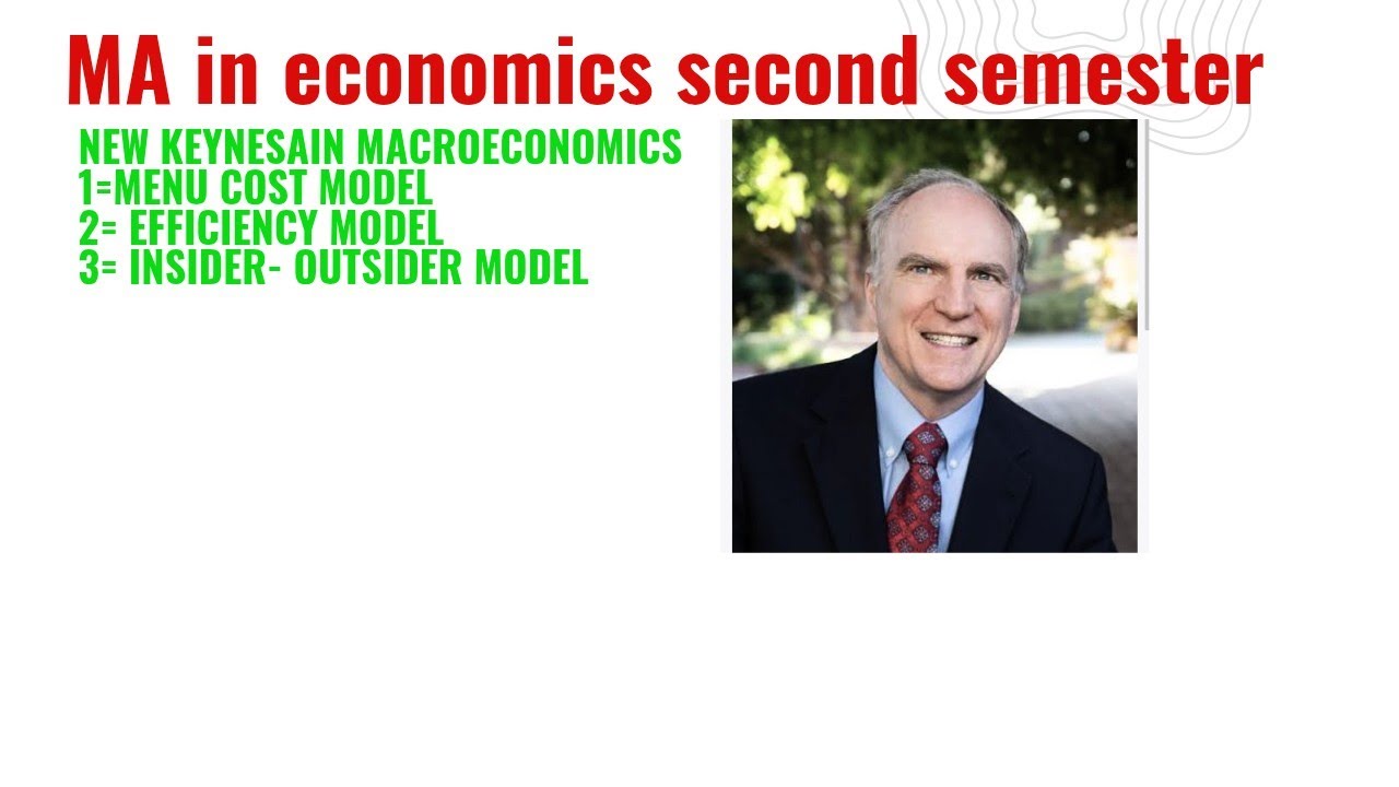New keynesian macroeconomics (menu cost,efficiency and insider-outsider model)