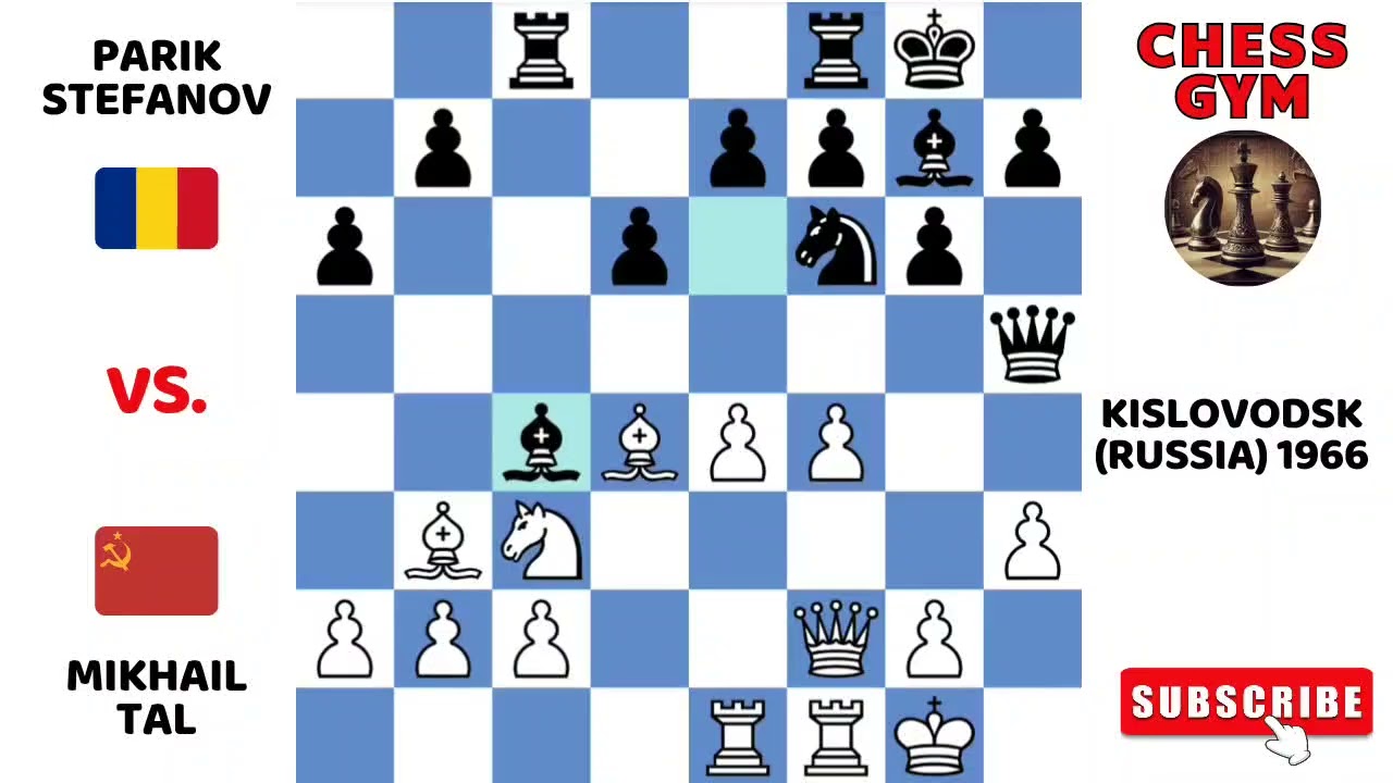 Mikhail Tal vs Parik Stefanov. Kislovodsk (Russia) 1966.