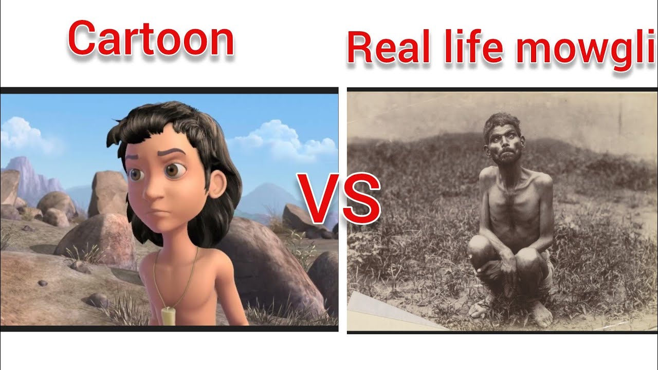 Jungle book cartoon all characters in real life and mowgli in real life #mowgli