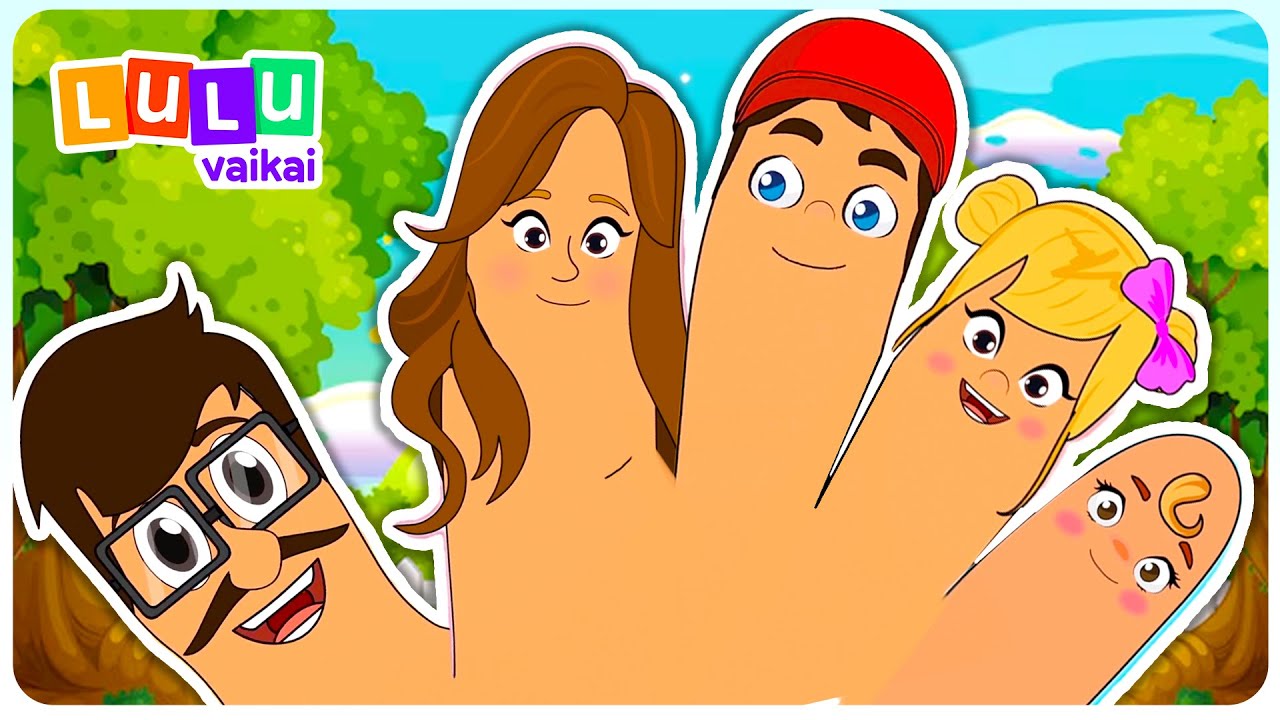 Dainelė Apie Pirštukus👋 Pirštukų Šeimynėlė 🌈 Geriausios Lietuviškos Dainelės Vaikams 🎶