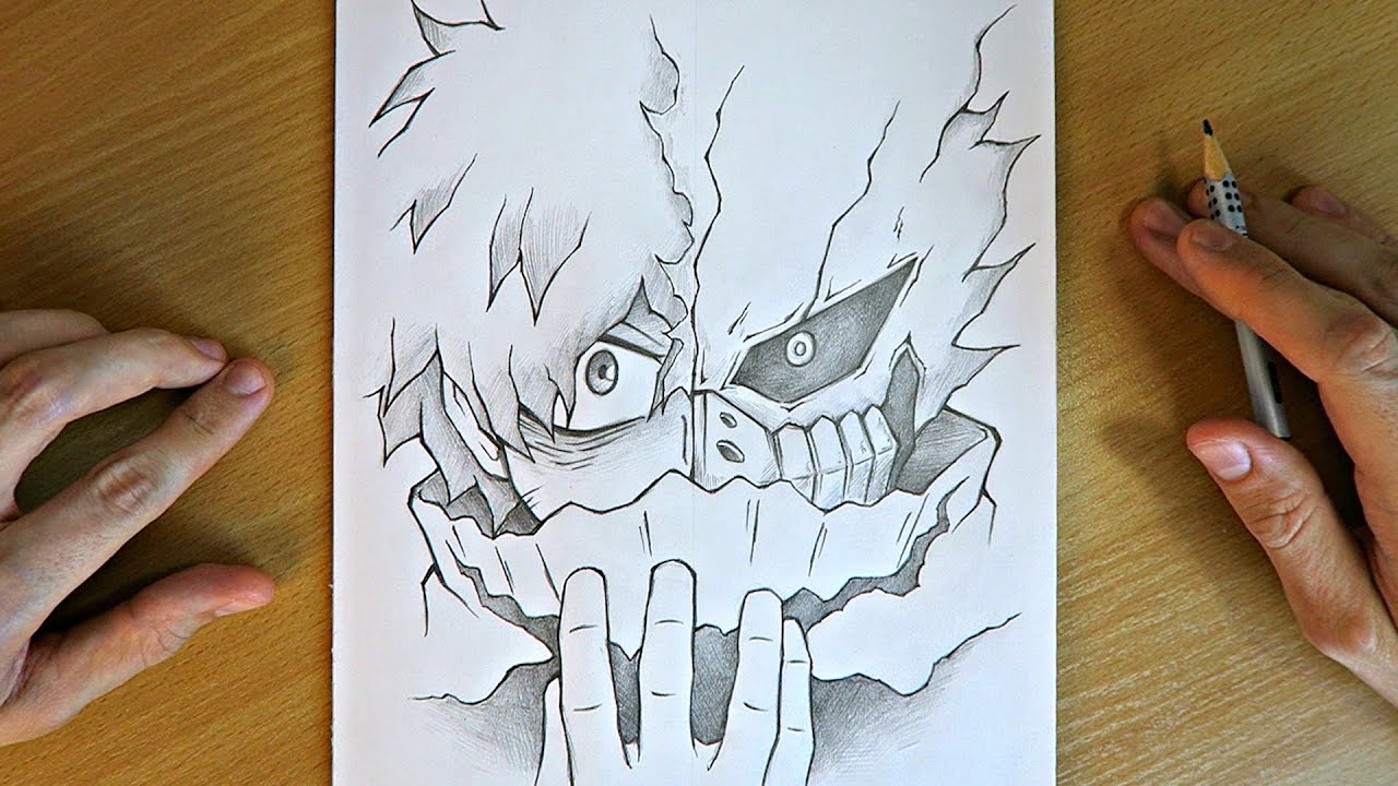 How To Draw Dark Deku | Anime Drawing Tutorial | My Hero Academia
