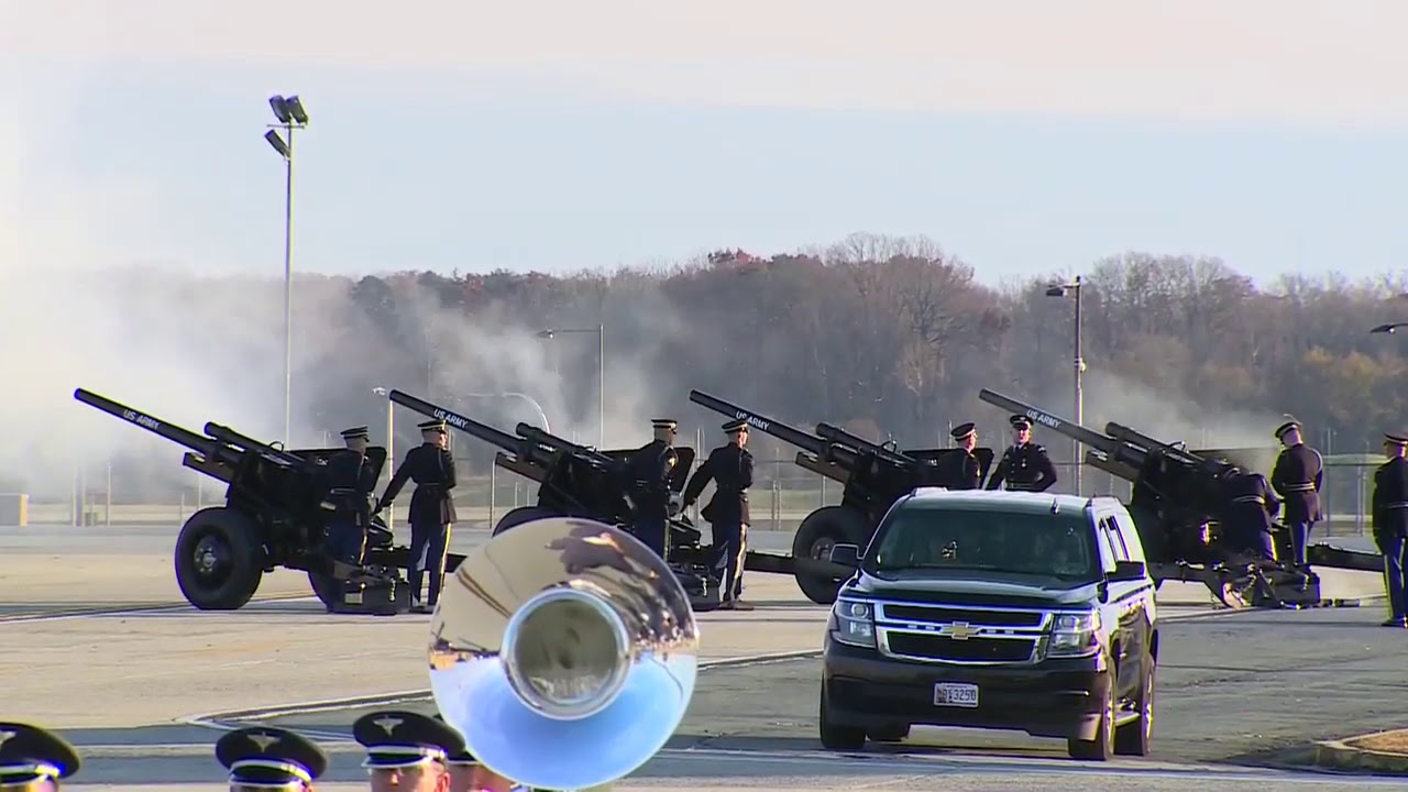 President George H.W. Bush Casket Arrival Ceremony - 