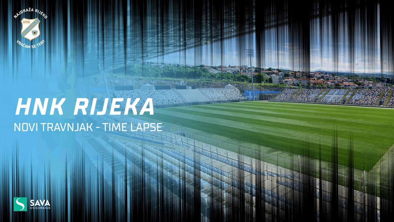 Time lapse - postavljanje travnjaka HNK Rijeka