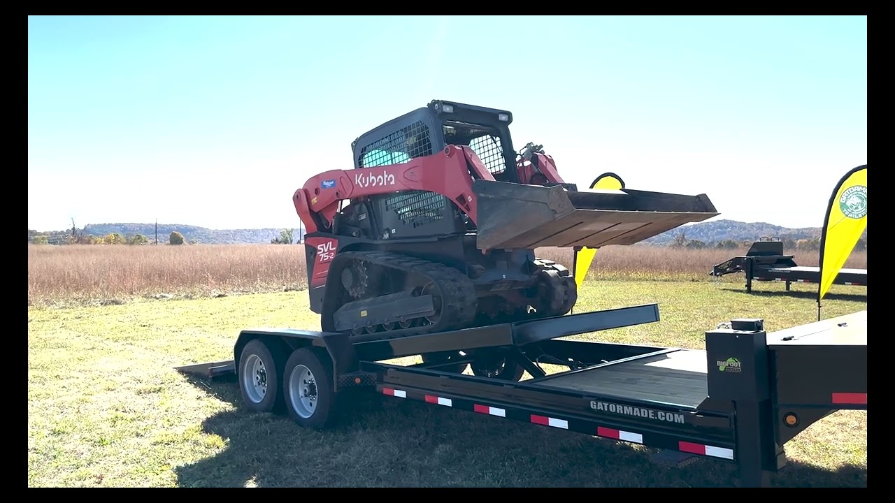 First person POV loading skid steer on three of the best trailers in the industry.