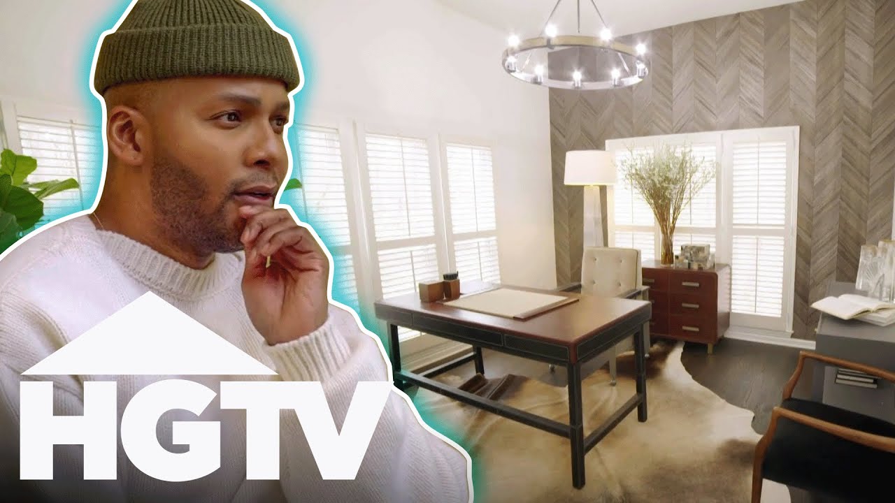 Michel & Anthony Turn Home Office Into A LUXURIOUS Ski Lodge Inspired Work Station | Luxe For Less
