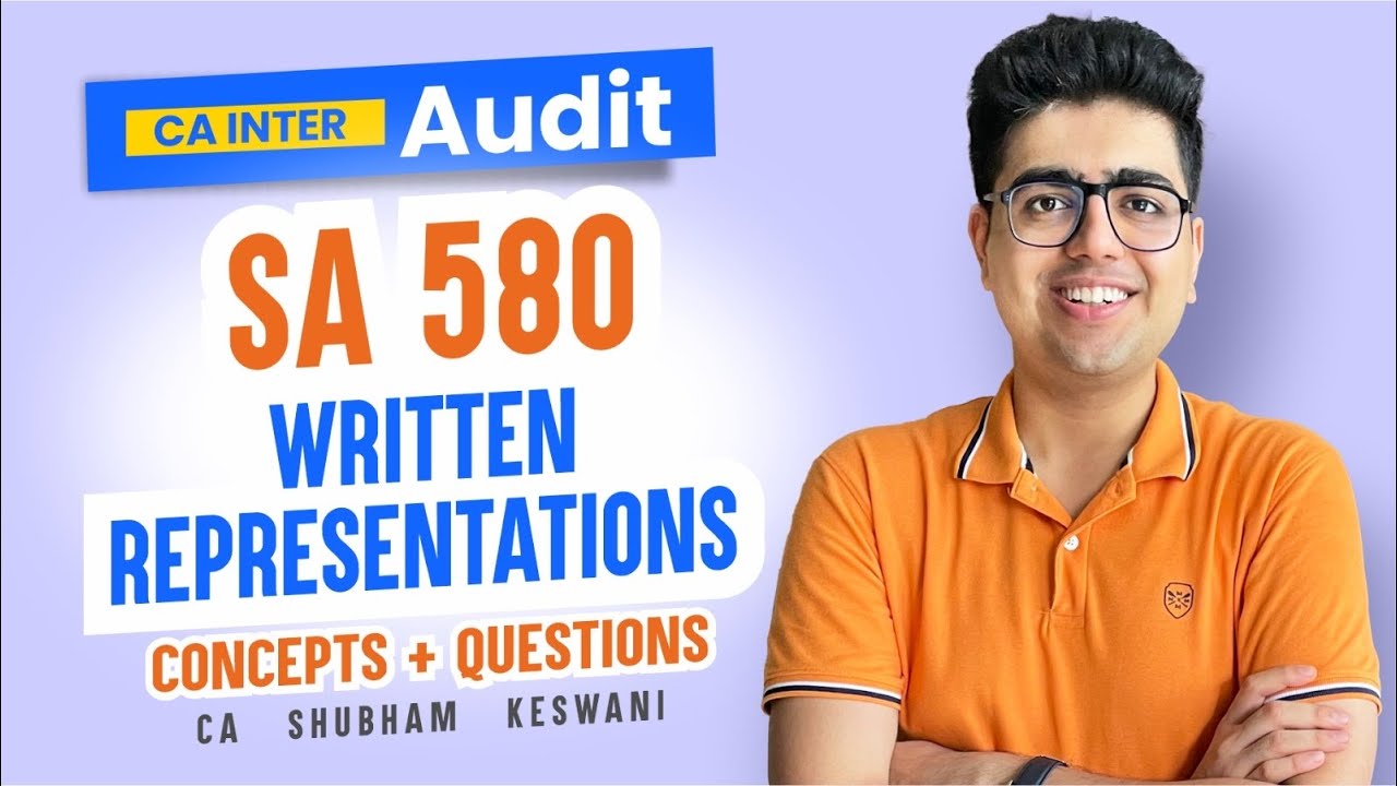 SA 580 Revision | CA Inter Audit | CA Shubham Keswani (AIR 8)