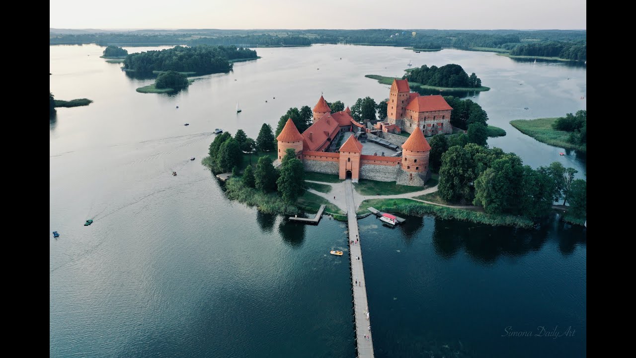 Trakai ir Galvės ežeras / Trakai Castle and Galvė Lake / Lithuanian nature / 4K video