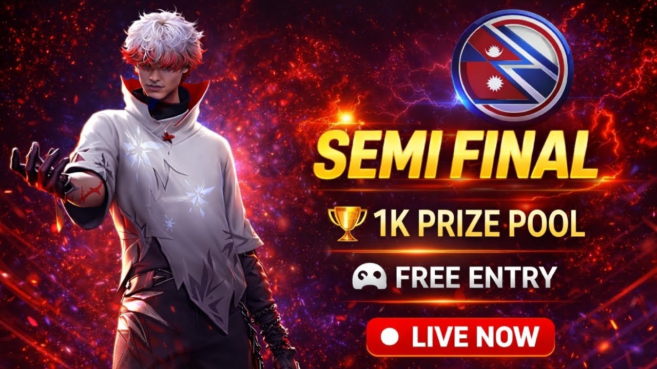 🔥 SEMI FINAL LIVE – JAY NEPAL FREE WEEKLY TOURNAMENT | 1K PRIZE POOL 🔴