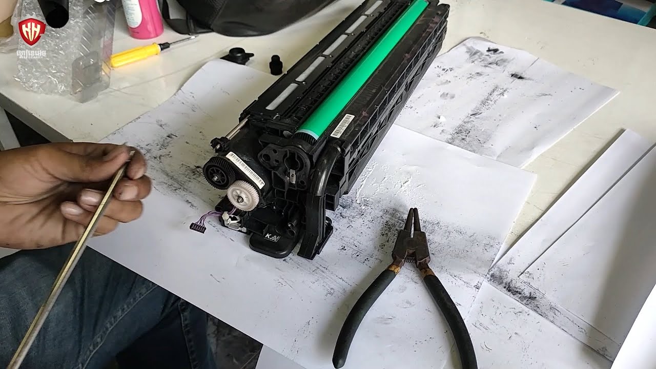 Maintenance Printer MP C3504 replace cleaning blade and drum
