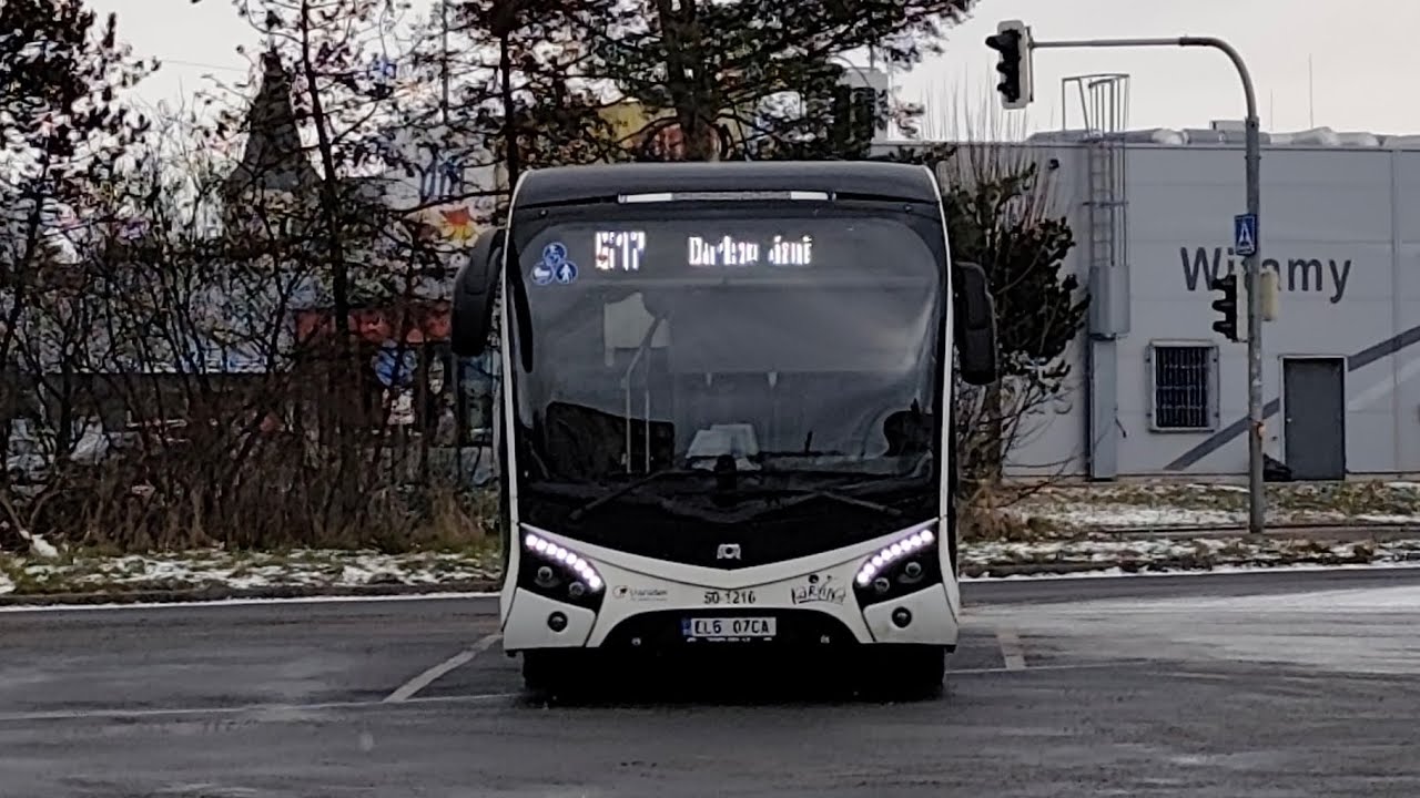 Jízda linkou 518 Hranice Okružní - Fryštát aut. Nádr. SOR NS 12 electric #50-1216 Transdev Slezsko