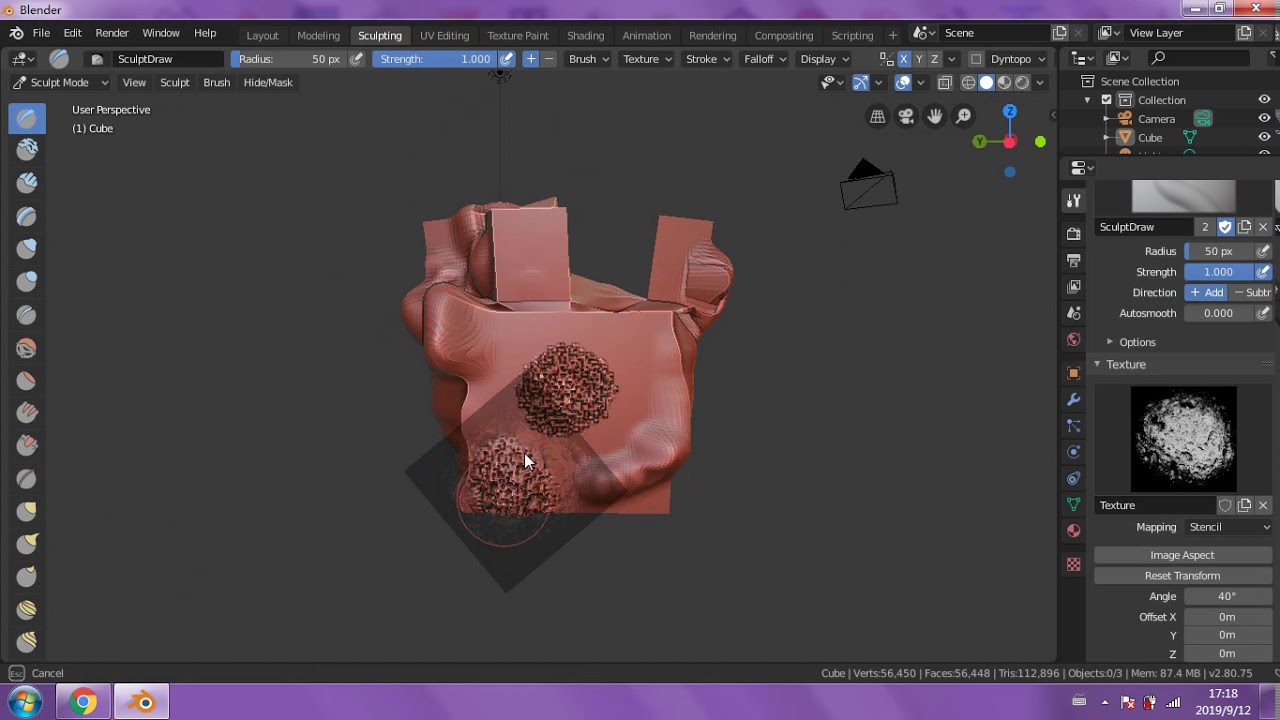 BLENDER 2.8 BASICS ON MODELING, SCULPTING,  TEXTURE PAINTING AND RIGGING
