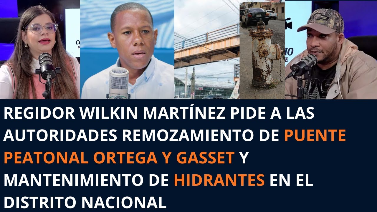 REGIDOR WILKIN MARTÍNEZ PIDE A LAS REMOZAMIENTO DE PUENTE PEATONAL Y MANTENIMIENTO DE HIDRANTES