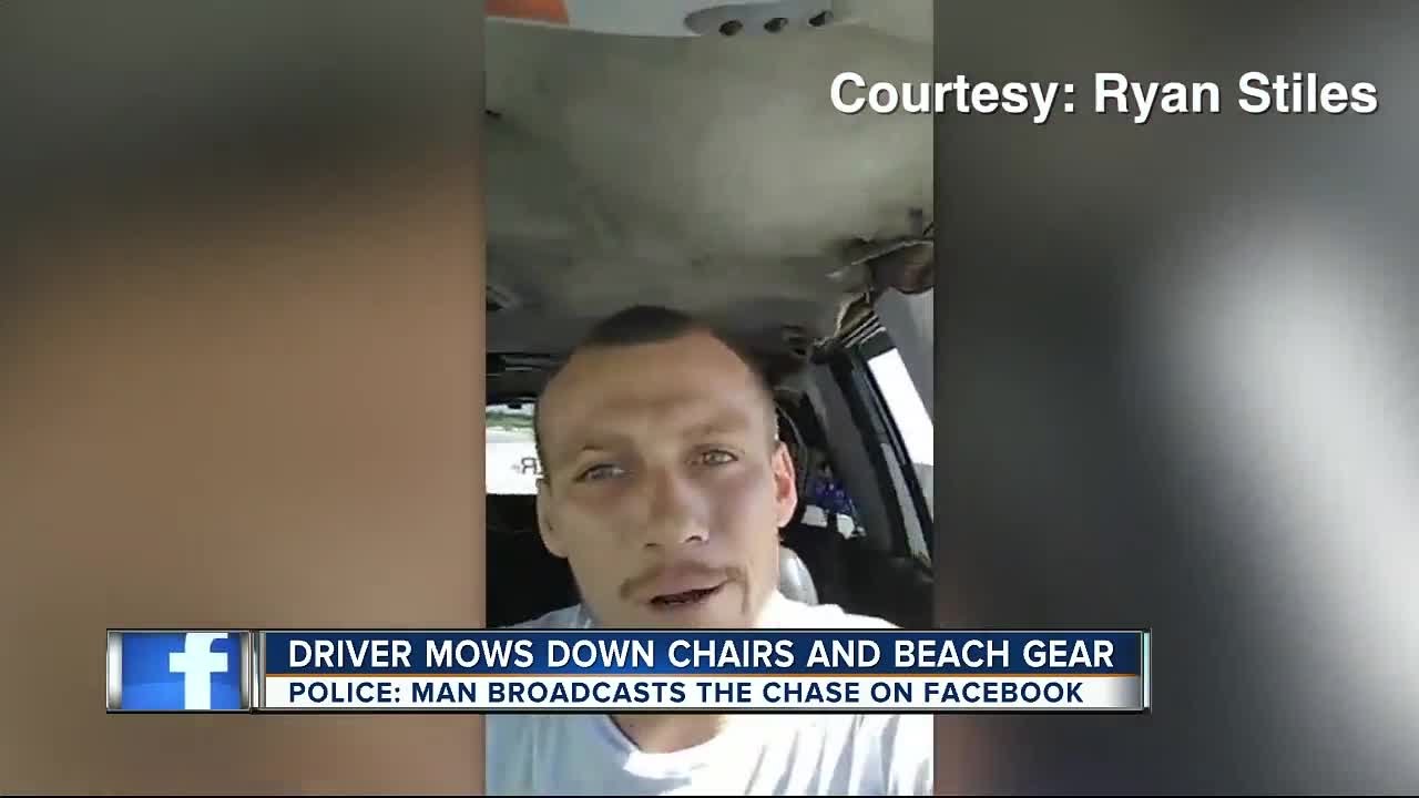 Police: Man shoots Facebook Live while recklessly driving on beach