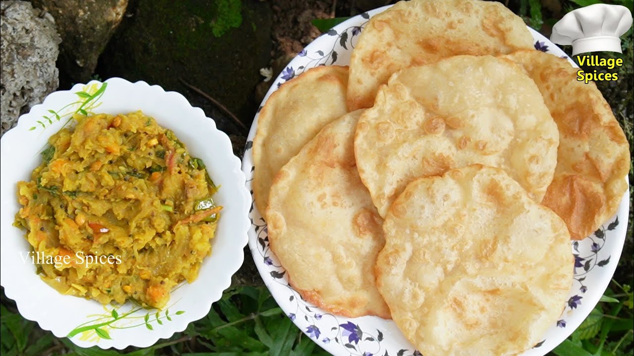 ഇനി ആർക്കും എളുപ്പത്തിൽ പൂരിയും മസാല കറിയും ഉണ്ടാക്കാം 😋| Tasty Poori & Masala Curry |Village Spices