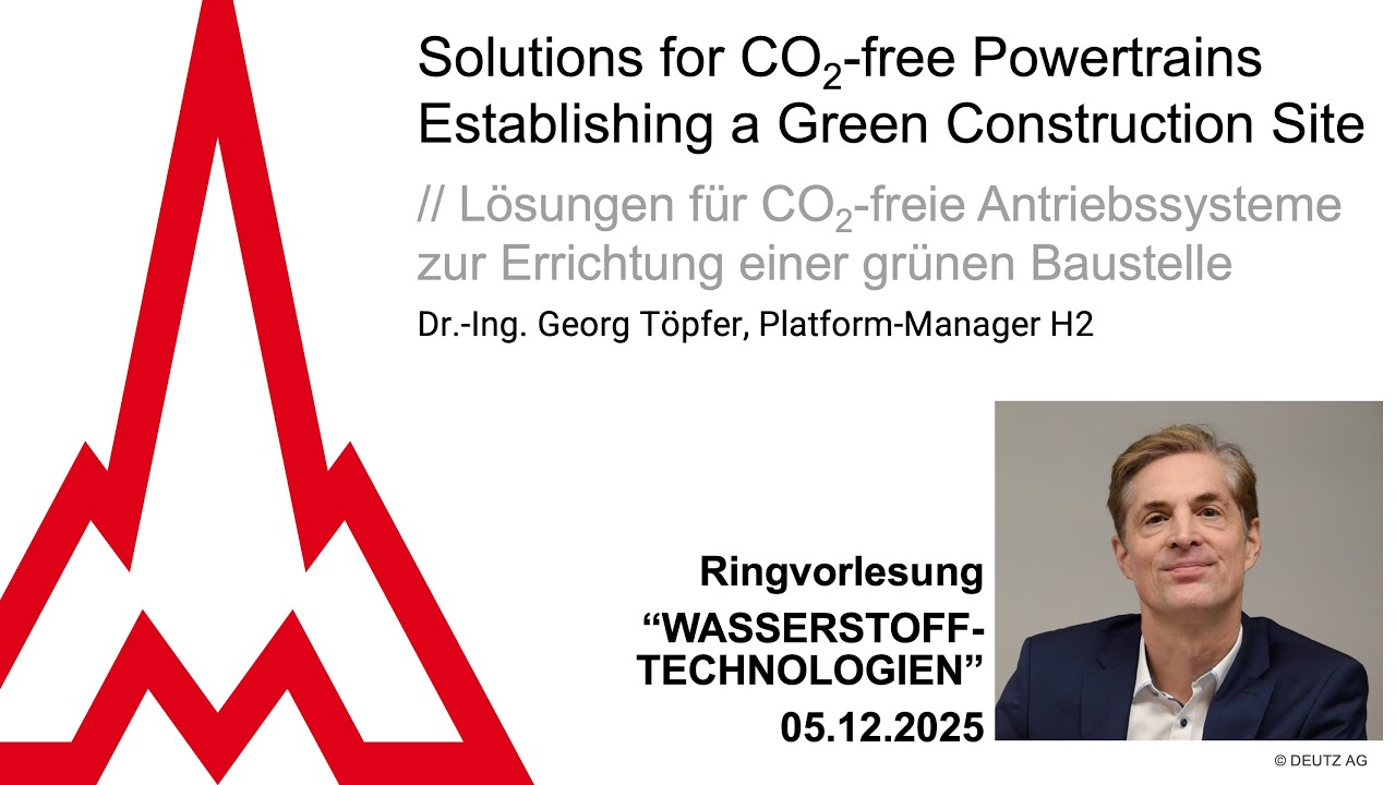 Lösungen für CO2-freie Antriebssysteme mit Wasserstoff zur Errichtung einer grünen Baustelle
