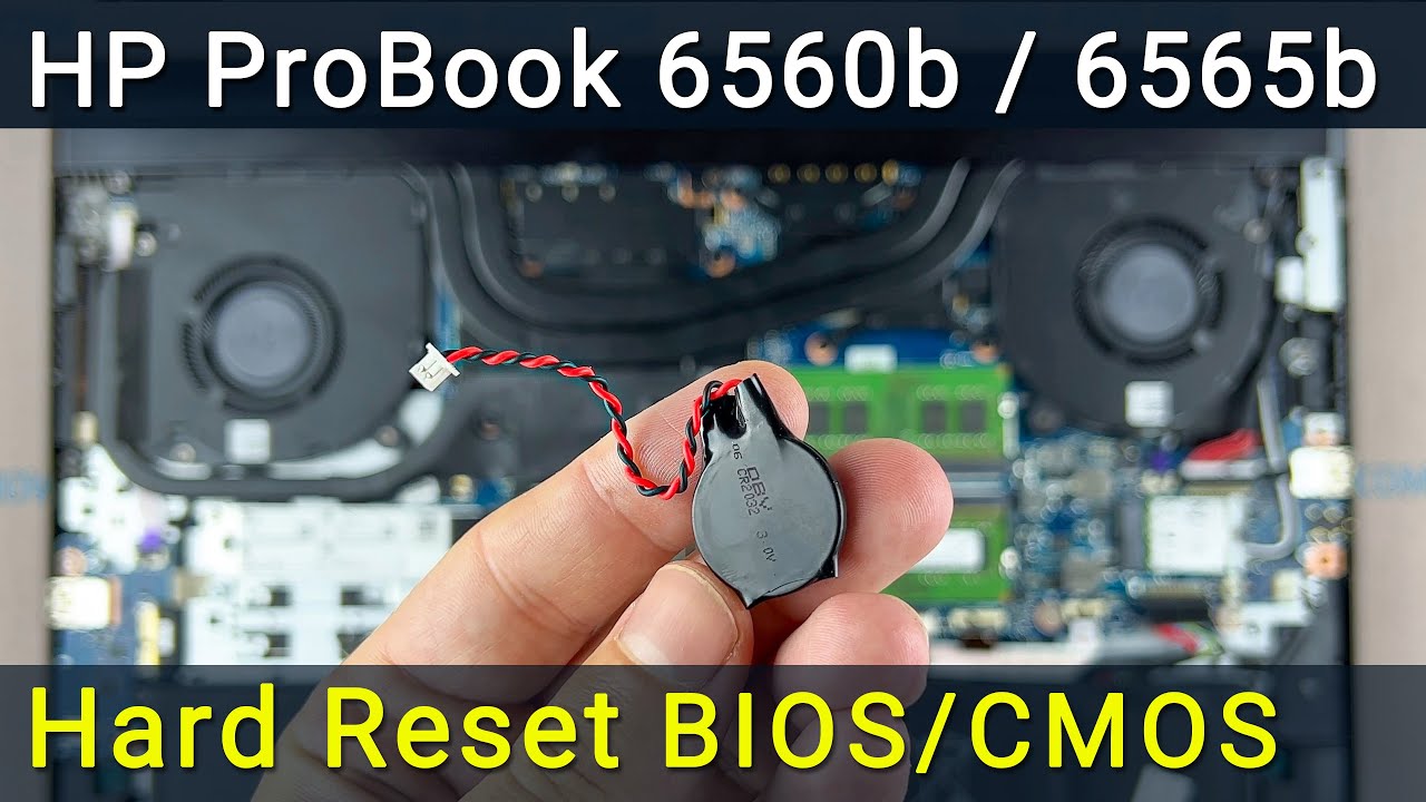 Как сбросить биос на ноутбуке HP ProBook 6560b, 6565b | Как заменить батарейку биоса