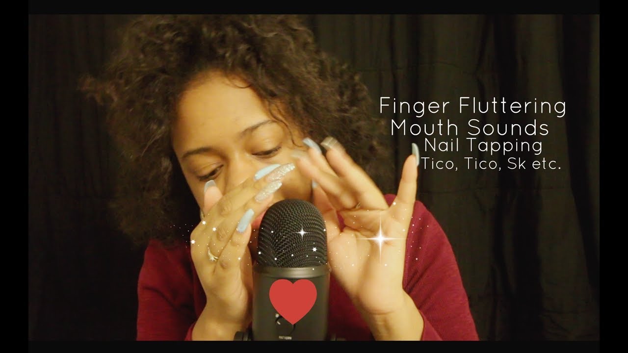 ASMR Mouth Sounds & Finger Fluttering | Tongue Clicking | (TingleOverload)