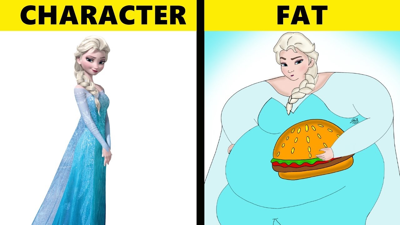 FROZEN CHARACTERS FAT VERSION FUNNY VIDEO