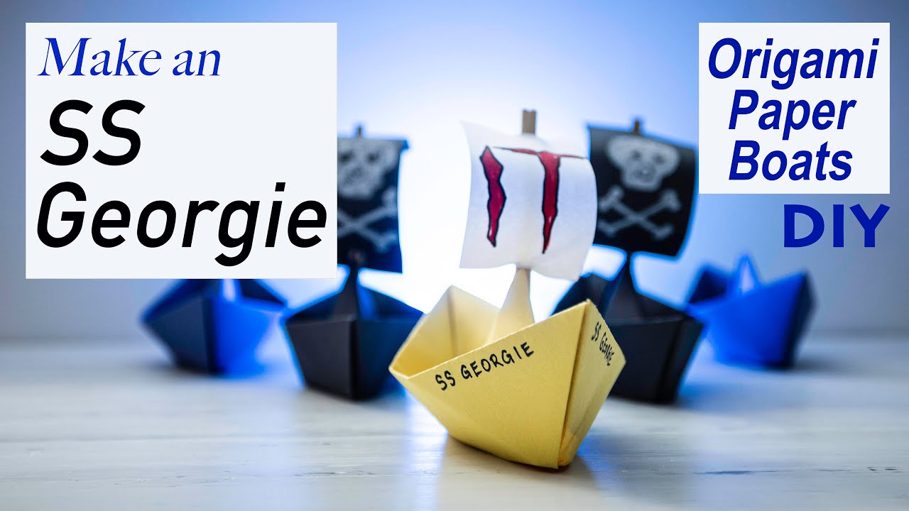 Origami Paper Boat I Make an SS Georgie I 4K