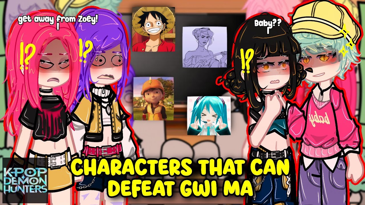 (🇺🇲) Kpop Demon Hunters React To Characters That Can Defeat Gwi Ma! | Ft. Saja Boys | 2x Speed|GACHA
